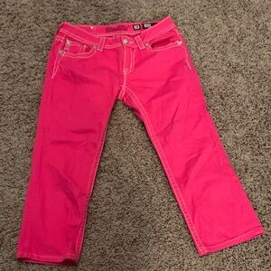 Miss Me Vivid Pink Capri Jeans